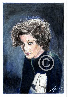 Myrna Loy Pencil Portrait