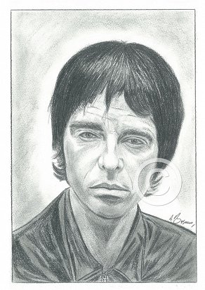 Noel Gallagher Pencil Portrait
