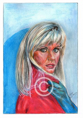 Olivia Newton John Pencil Portrait