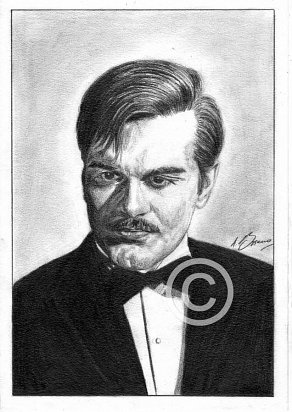 Omar Sharif Pencil Portrait