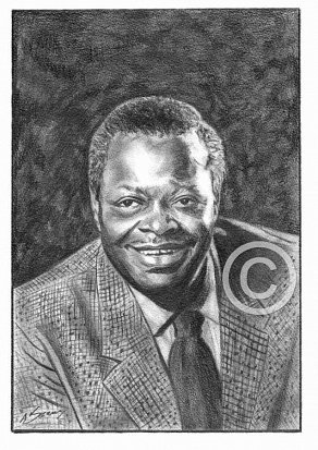 Oscar Peterson Pencil Portrait