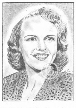 Peggy Lee Pencil Portrait