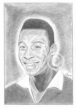 Pele Pencil Portrait