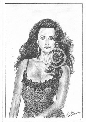 Penelope Cruz Pencil Portrait