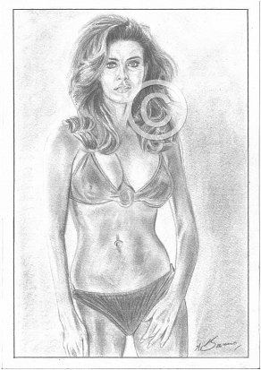 Racquel Welch Pencil Portrait