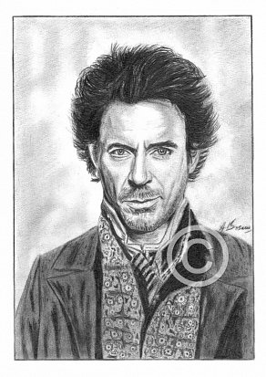 Robert Downey Jnr Pencil Portrait