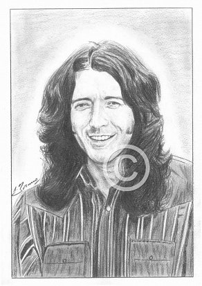 Rory Gallagher Pencil Portrait