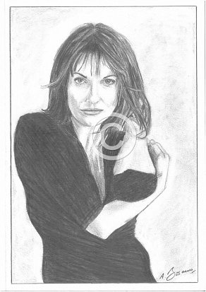 Sarah Parish Pencil Portrait