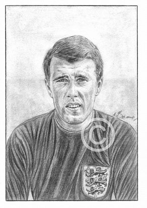 Sir Geoff Hurst Pencil Portrait