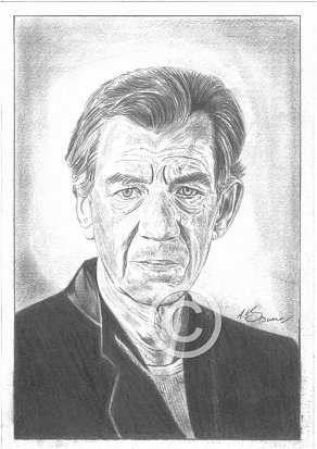 Sir Ian McKellen Pencil Portrait