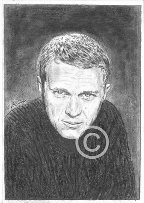 Steve McQueen Pencil Portrait