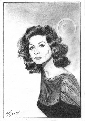 Suzy Parker Pencil Portrait