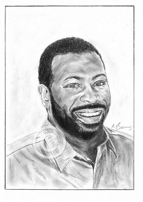 Teddy Pendergrass Pencil Portrait