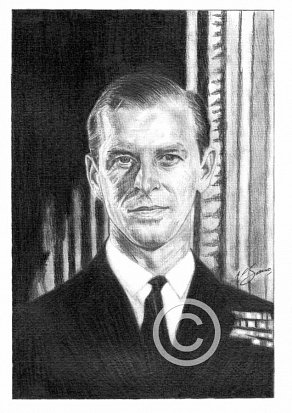 The Duke of Edinburgh Pencil Portrait