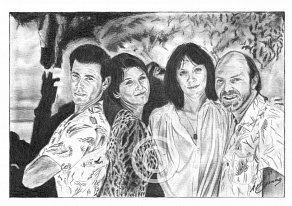 The Manhattan Transfer Pencil Portrait