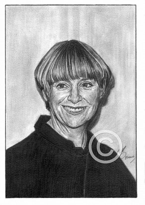 Victoria Wood Pencil Portrait