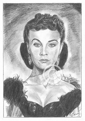 Vivien Leigh Pencil Portrait