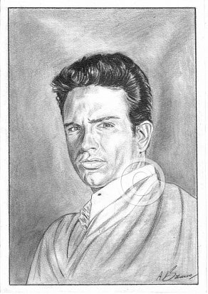 Warren Beatty Pencil Portrait