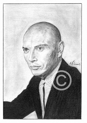 Yul Brynner Pencil Portrait