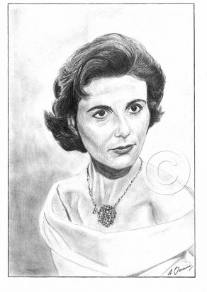 Yvonne Mitchell Pencil Portrait