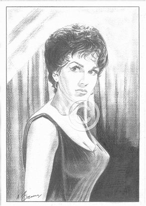 Yvonne Romain Pencil Portrait